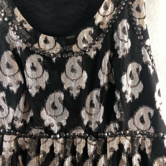 Free people dress gold silver and brown multicolor - Picture 7 of 8